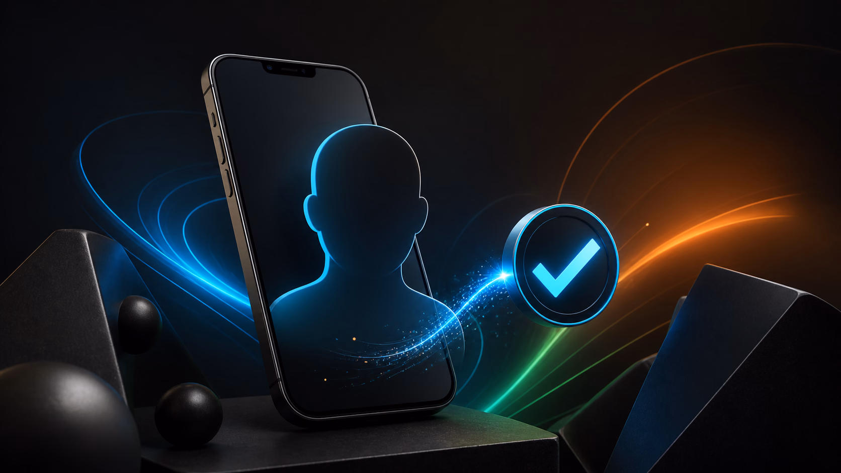 Coolbeti konto loomist kujutav telefon ja kinnitussümbol